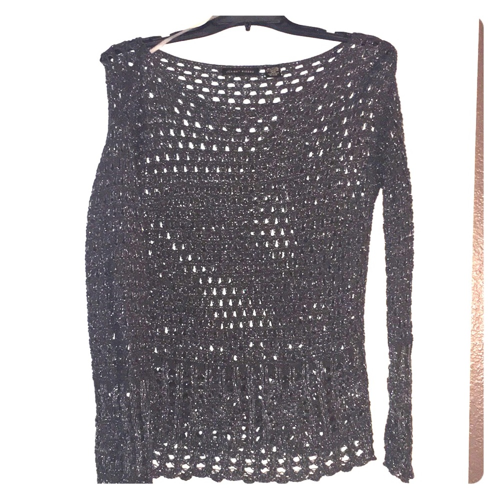 Cute gray and silver sweater, just needs a top